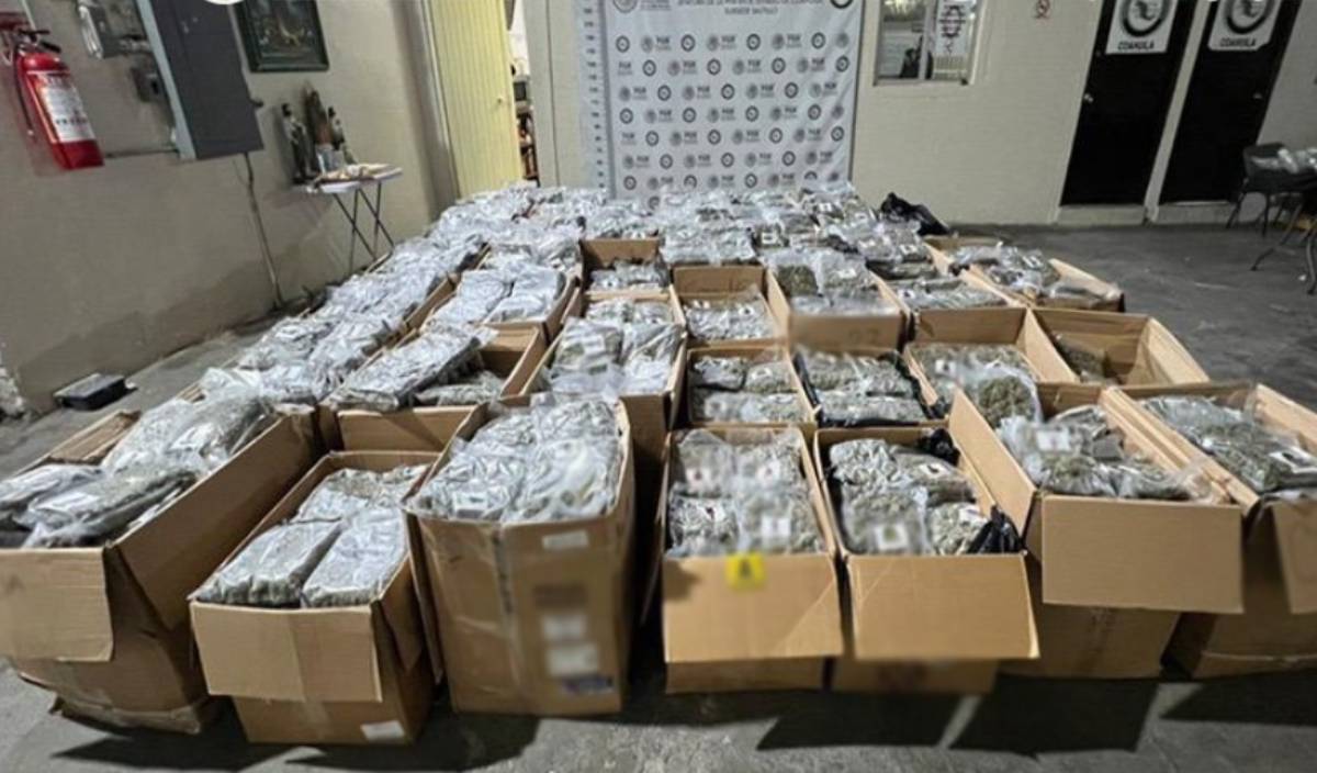 Detienen a una persona y aseguran 761 kilos de mariguana en Coahuila