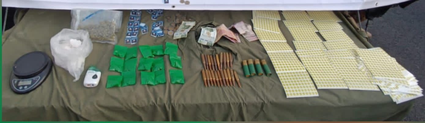 Aseguran arma, droga y cartuchos en Culiacan