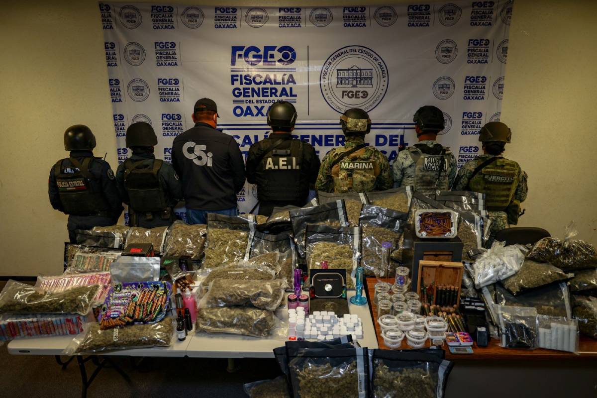 Cateo en Oaxaca asegura mariguana, cristal y cocaína en “tienda de especialidad”