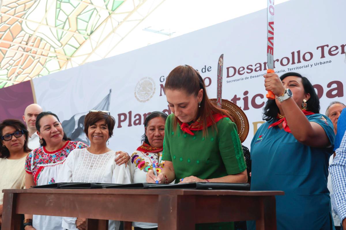 Claudia Sheinbaum Pardo en San Salvador Atenco, Estado de México