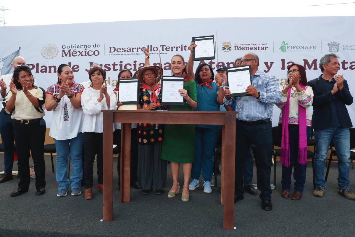 Claudia Sheinbaum Pardo en San Salvador Atenco, Estado de México