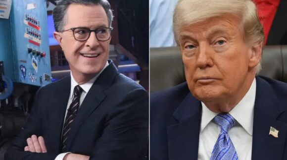 “Es un completo idiota”: Trump celebra salida de Stephen Colbert de la televisión