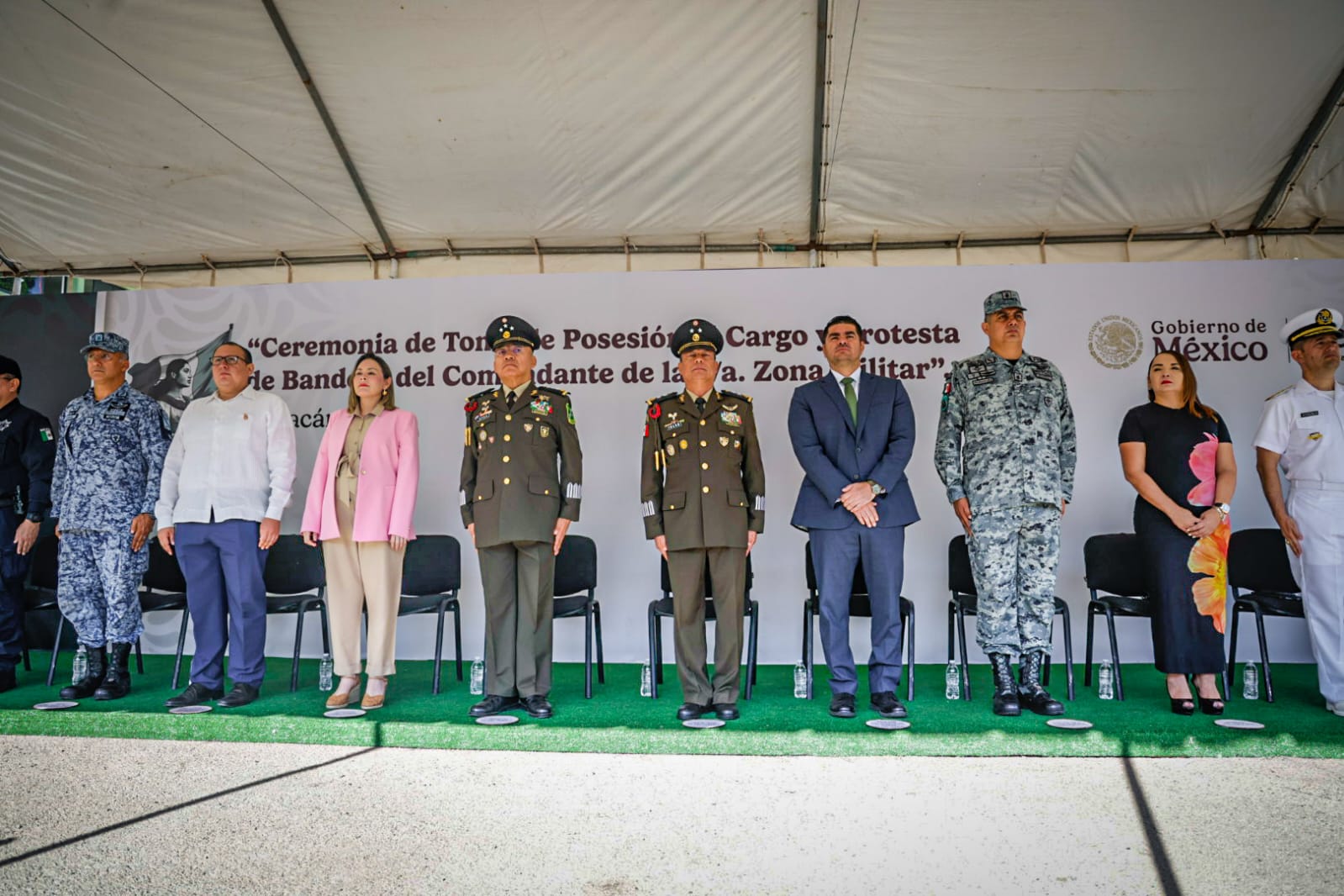 El General Julio César Islas Sánchez rinde protesta como Comandante de la Novena Zona Milltar, en Culiacán