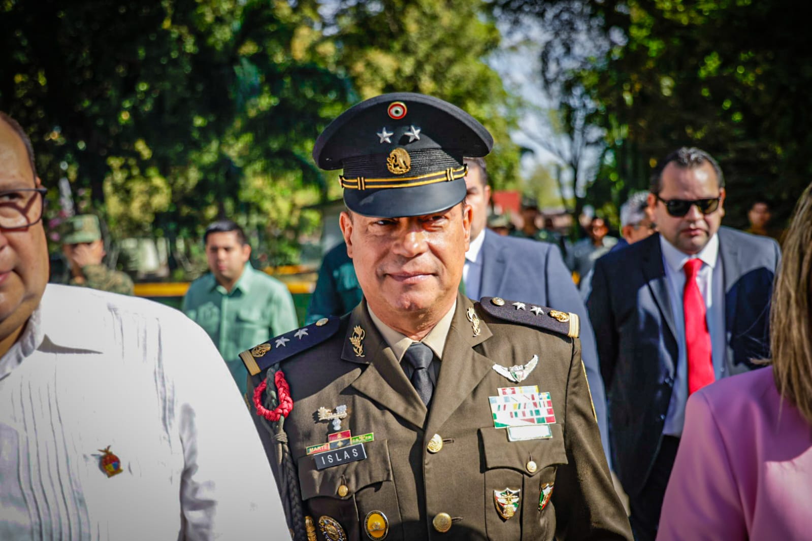 El General Julio César Islas Sánchez rinde protesta como Comandare de la Novena Zona Milltar, en Culiacán