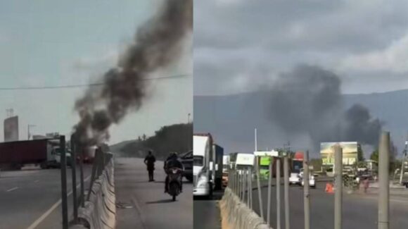 Enfrentamiento armado provoca incendios y bloqueos en Tecomán, Colima