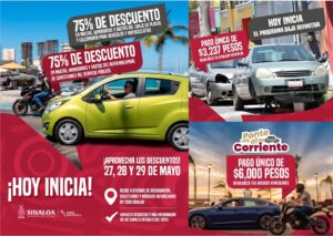 Hoy arrancan dhoy arrancan descuentos vehiculares y programas de regularización en Sinaloa