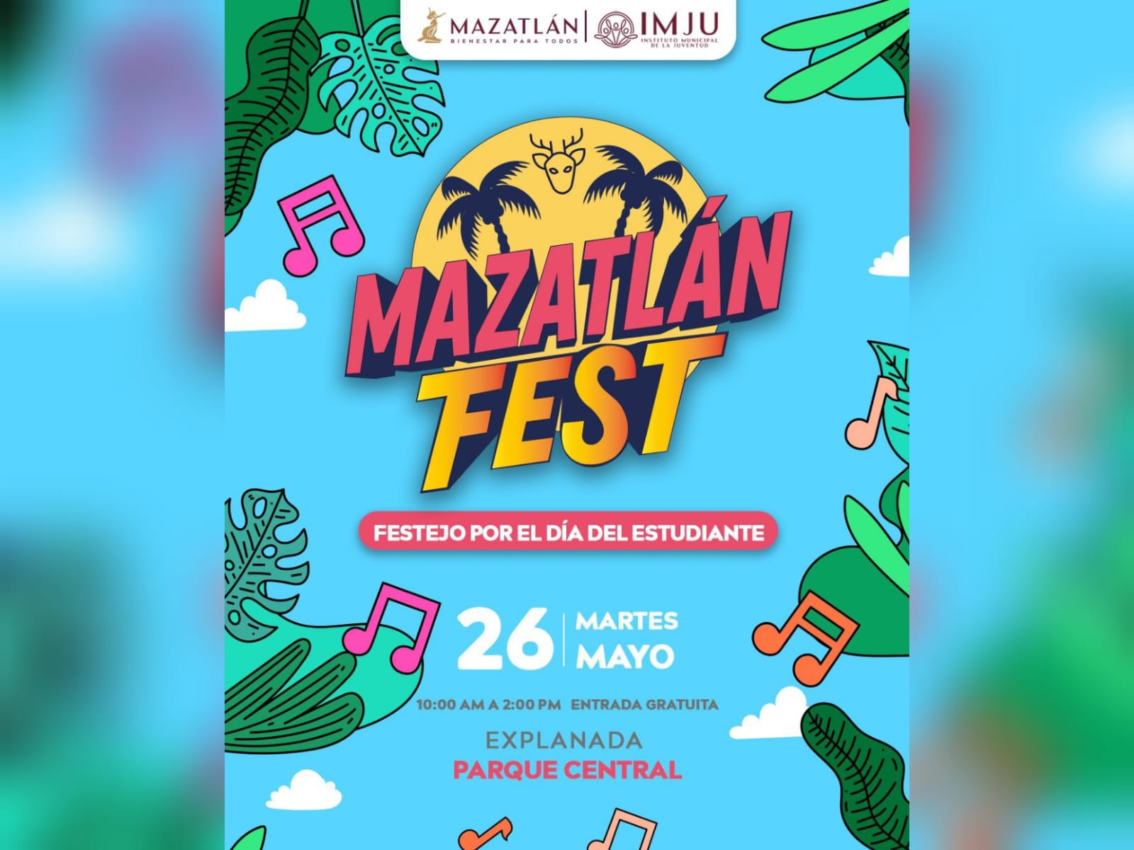 IMJU realizaá el Mazatlán Fest por el Día del Estudiante