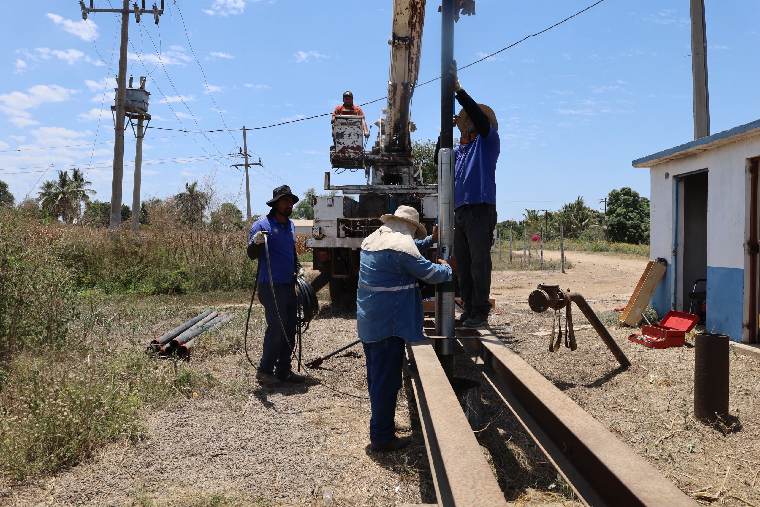 JAPAN rehabilita bomba de refuerzo en la comunidad de La Sinaloa, Navolato, para mejorar presión de agua de la zona