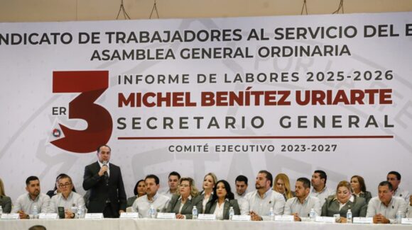 Michel Benitez presenta su tercer informe al frente del STASE, aprueban reformas para fortalecer la democracia sindical