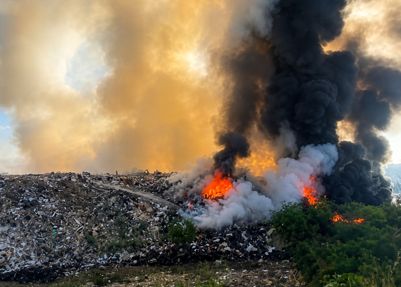 Se registra incendio en el relleno sanitario del Piggy Back al sur de Culiacán