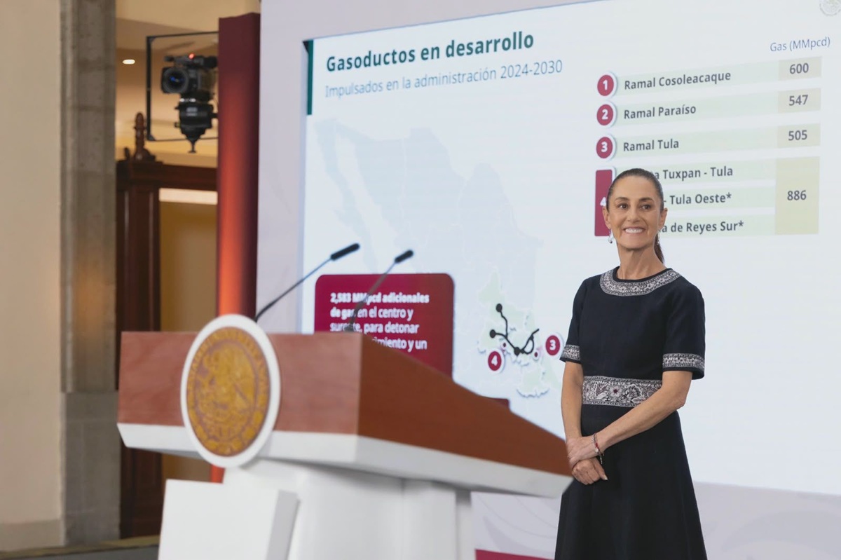 Sheinbaum presenta plan de gasoductos con inversión histórica