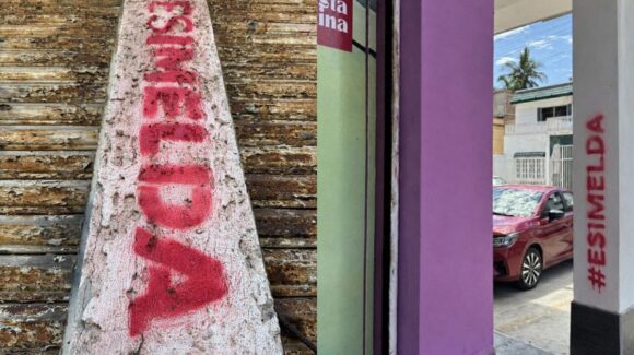 ‘Grafiti no autorizado’, restaurante denuncia pintas de ‘Es Imelda’ en su propiedad en Mazatlán, Sinaloa