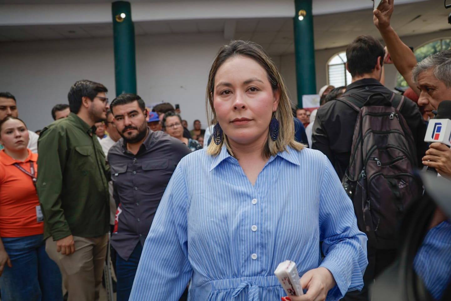 Yeraldine Bonilla en evento en Villa Juárez