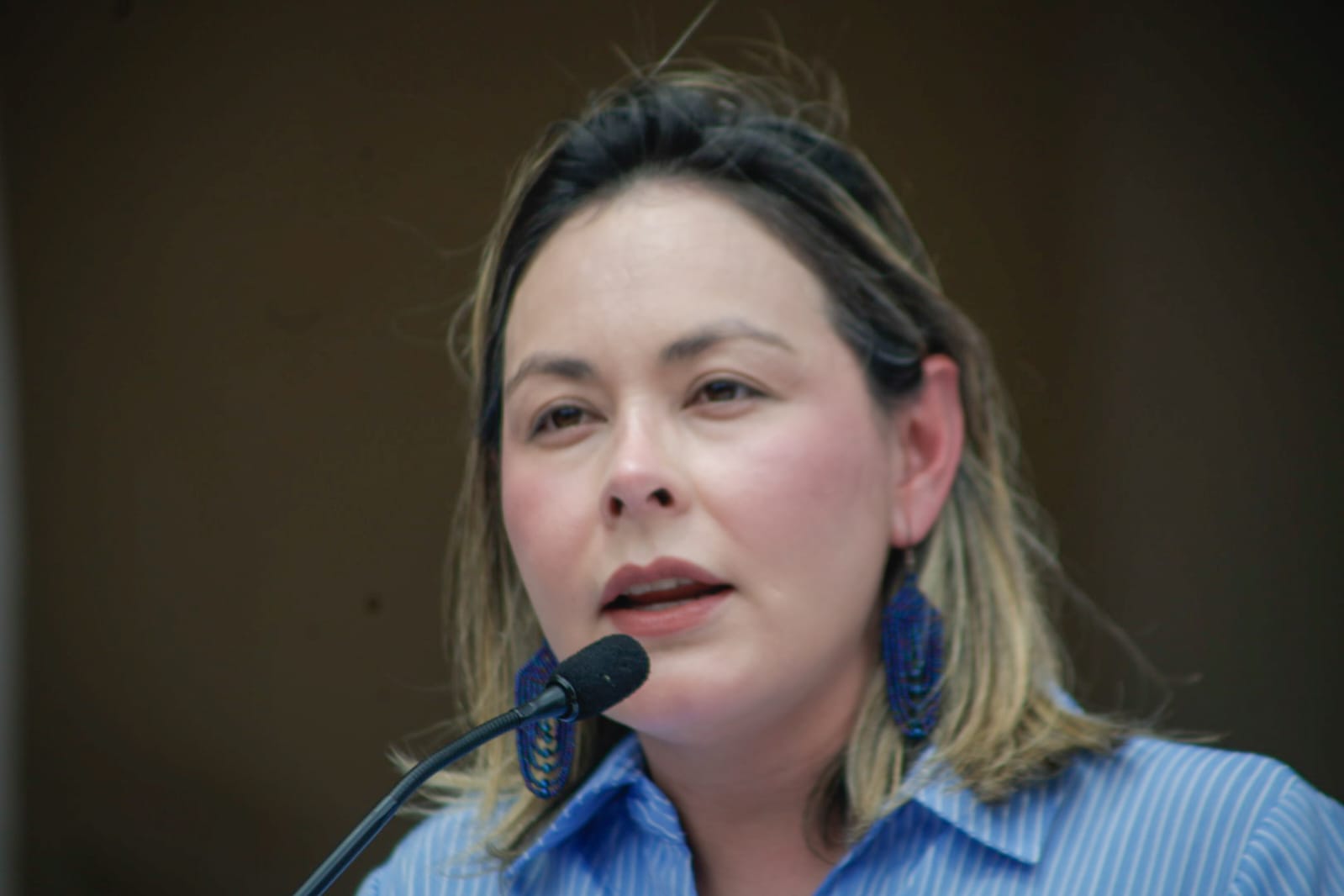 Yeraldine Bonilla en evento en Villa Juárez