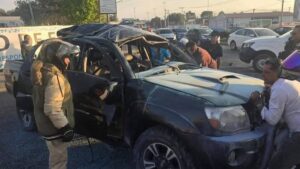 Accidente en el que murió Francisco Beltrán, El Payín, en el Estado de México, el 31 de marzo.