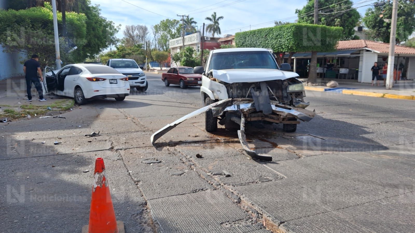 Accidente en la colonia Bienestar de Los Mochis