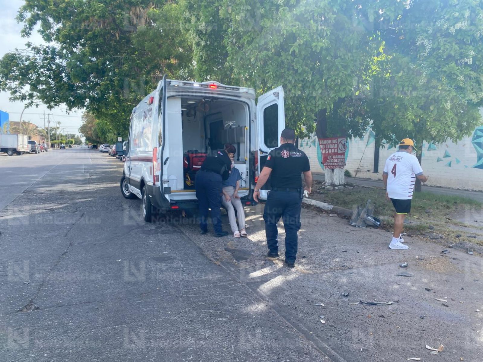 Accidente en la colonia Bienestar de Los Mochis