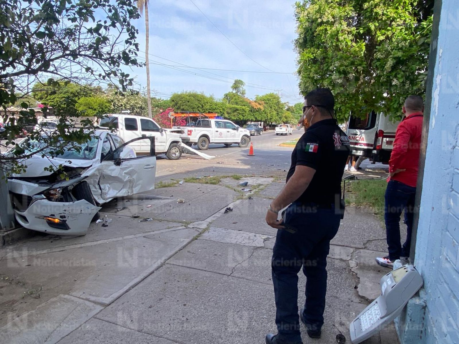 Accidente en la colonia Bienestar de Los Mochis