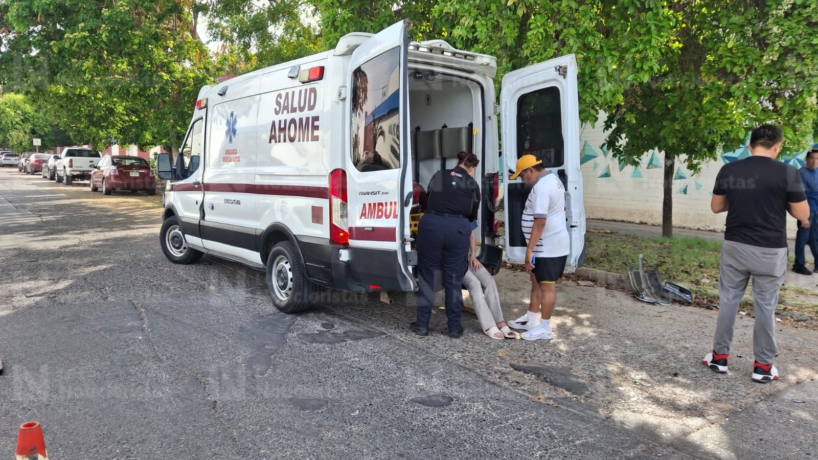 Accidente en la colonia Bienestar de Los Mochis