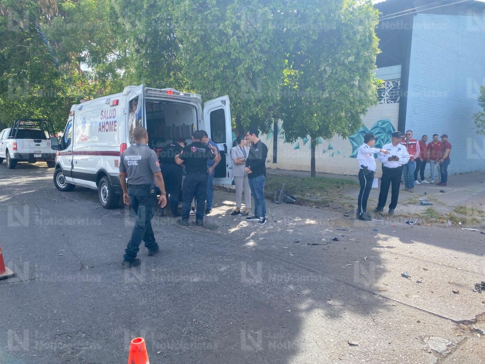Accidente en la colonia Bienestar de Los Mochis