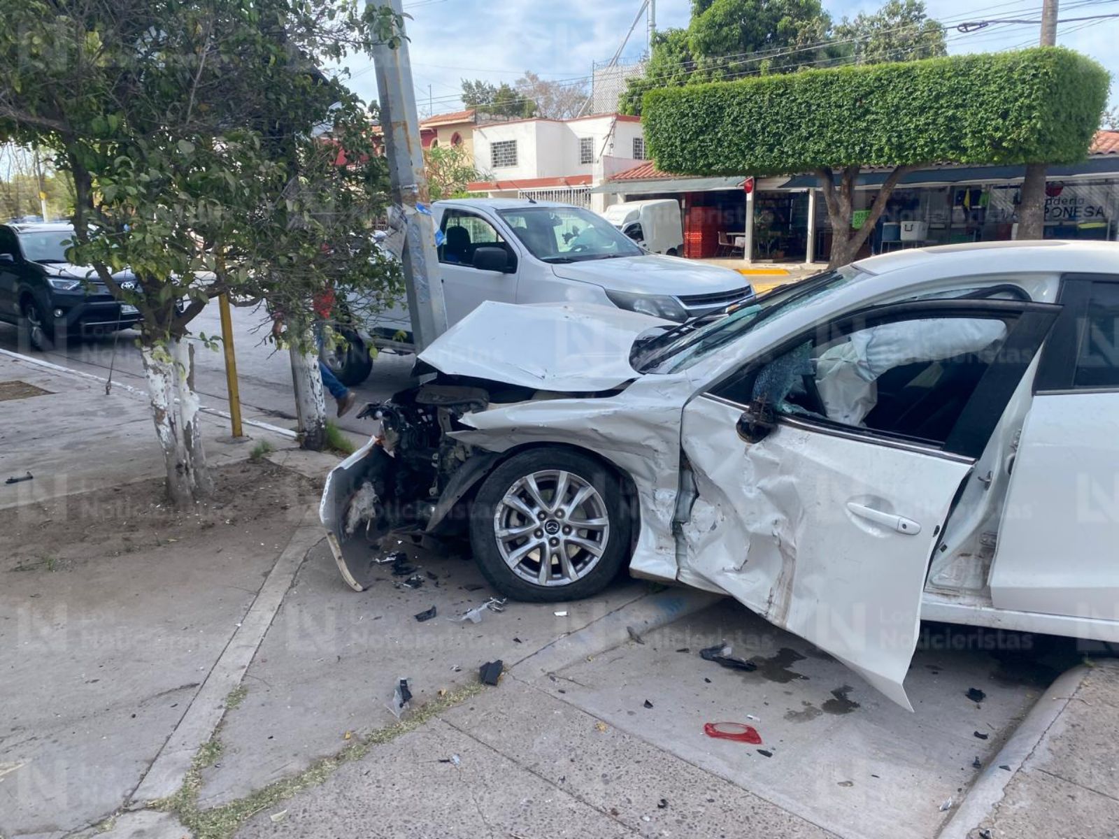 Accidente en la colonia Bienestar de Los Mochis
