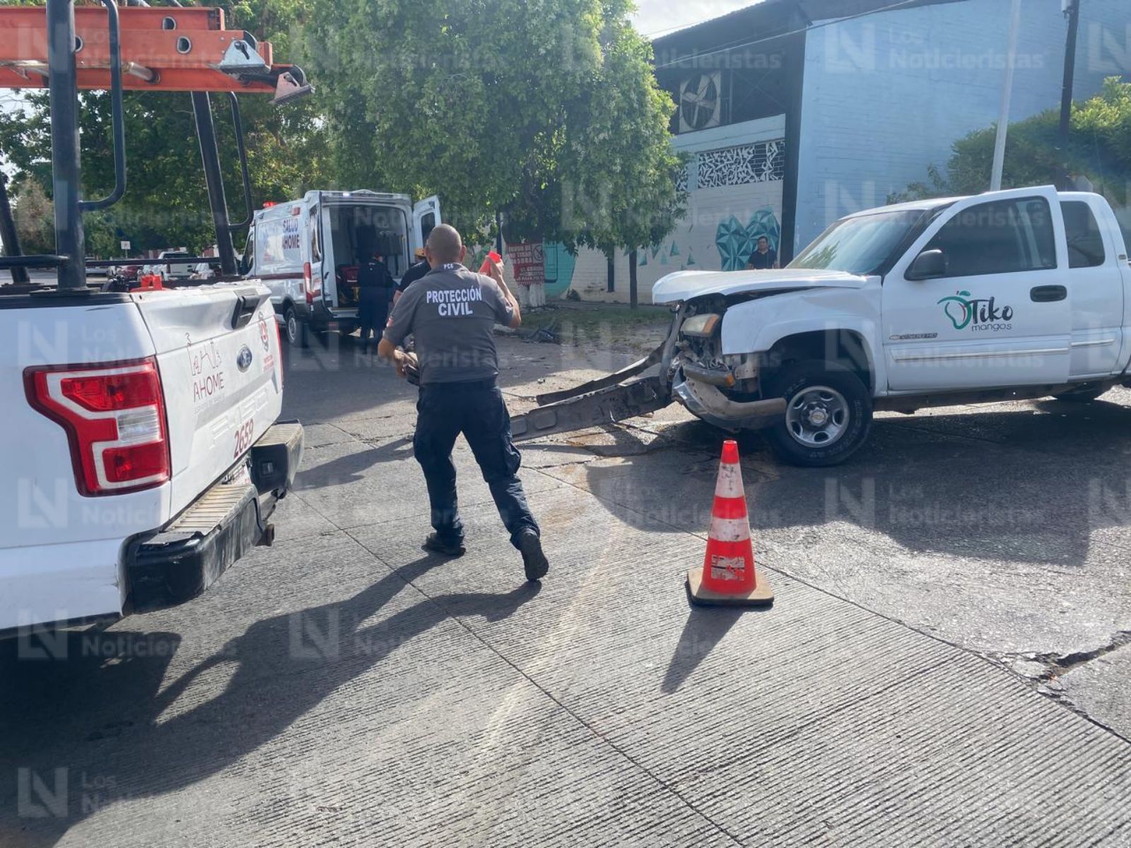 Accidente en la colonia Bienestar de Los Mochis