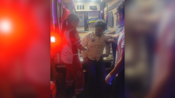Motociclista resulta lesionado tras derrapar en la carretera a Las Glorias en Guasave, Sinaloa