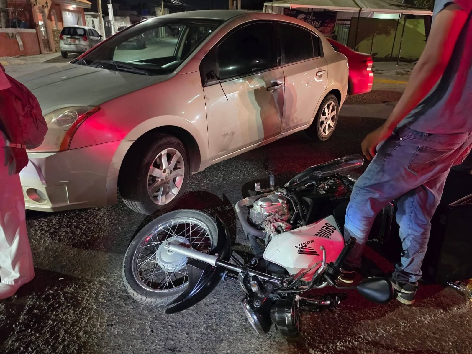 Motociclista accidentado en Mazatlán