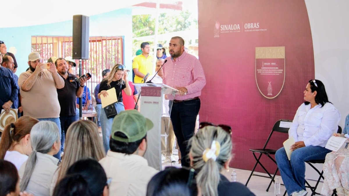 arranca yeraldine bonilla pavimentacion de la vicente guerrero en estacion dimas obras