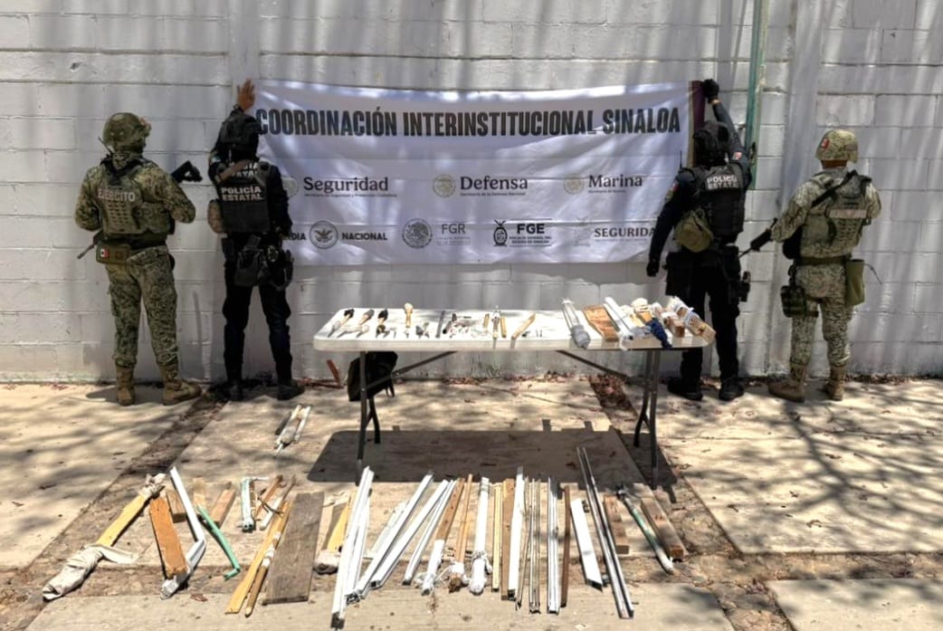 Aseguran puntas hechizas, objetos contundentes y un cargador de celular durante revisión al tutelar de menores en Aguaruto, Culiacán
