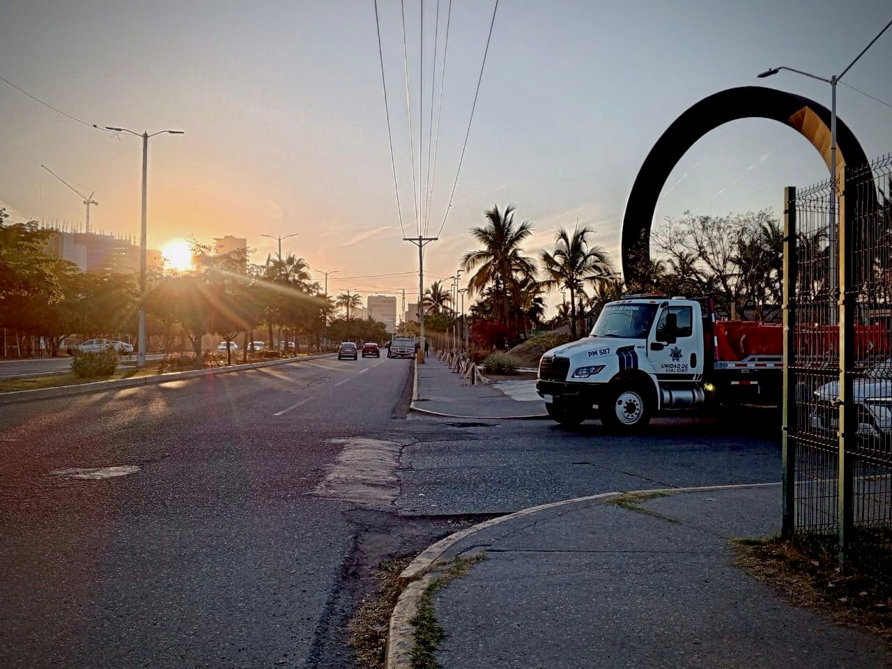 Cierre de vialidad en Mazatlán