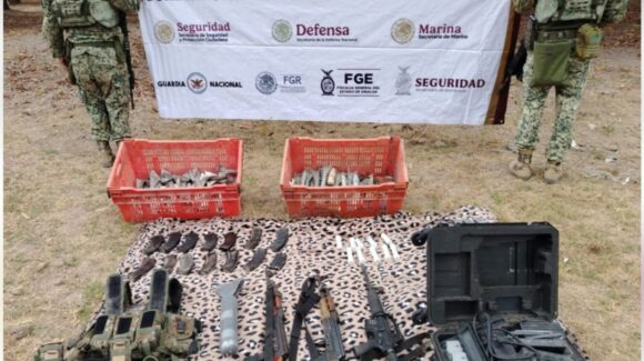 Localizan campamento clandestino y aseguran explosivos tras agresión a fuerzas federales en Escuinapa, Sinaloa
