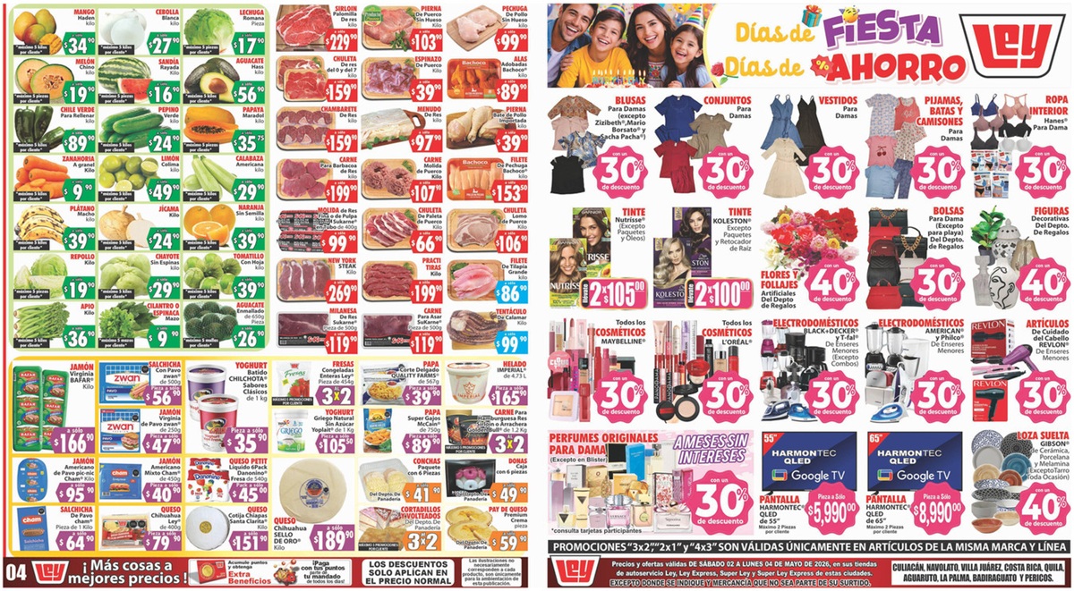Ofertas de Casa Ley del 1 al 4 de mayo