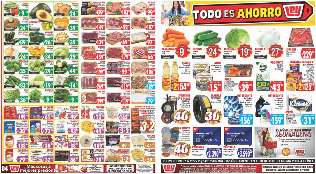 Ofertas de Casa Ley del 14 y 15 de mayo