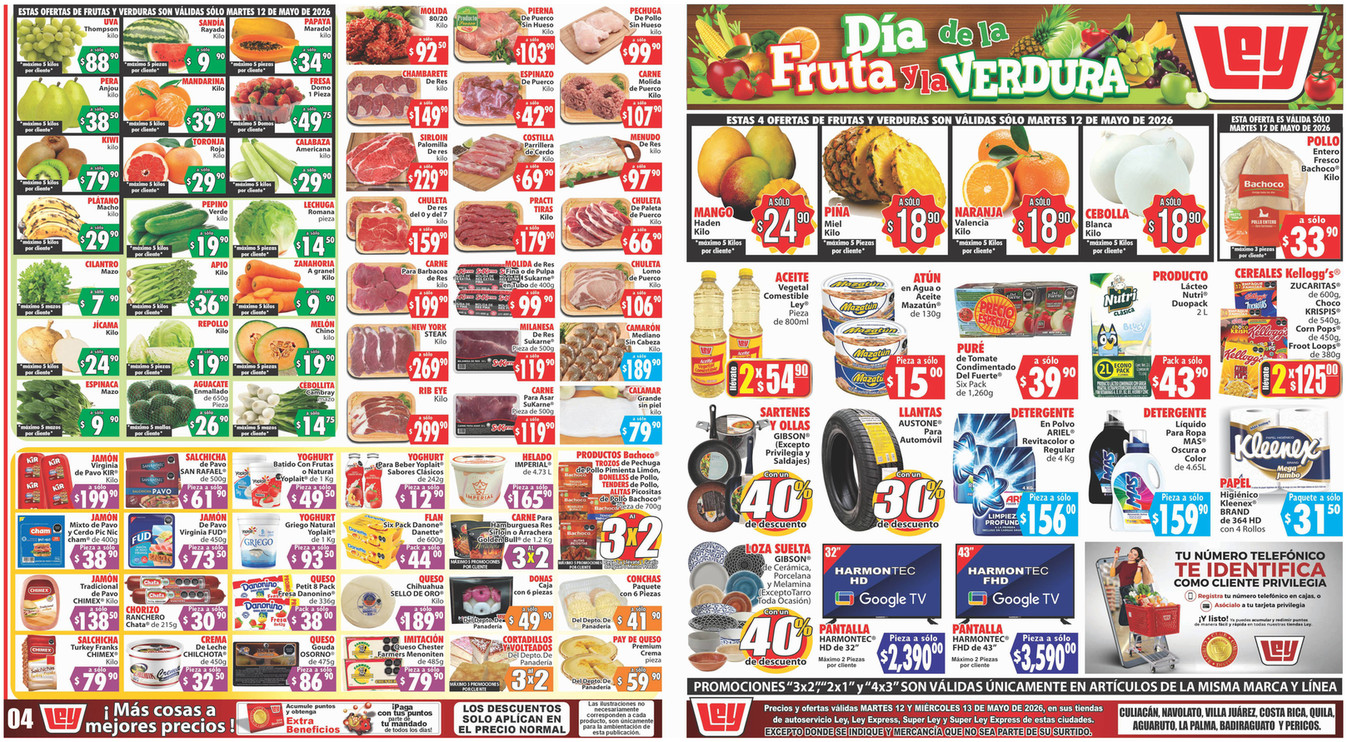 Ofertas de Casa Ley del 12 y 13 de mayo