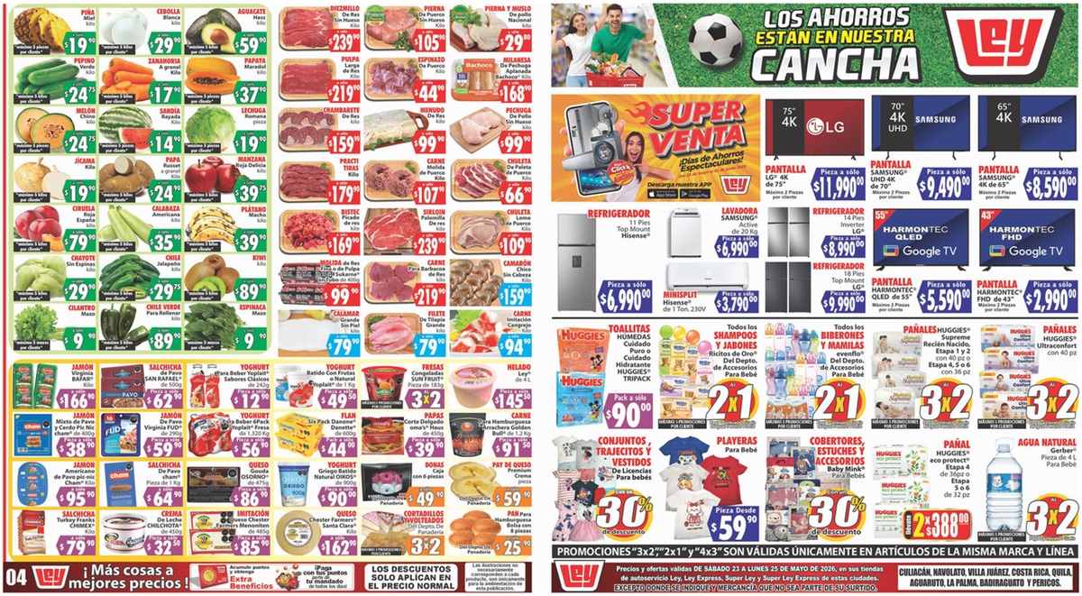 Ofertas de Casa Ley del 23 al 25 de mayo