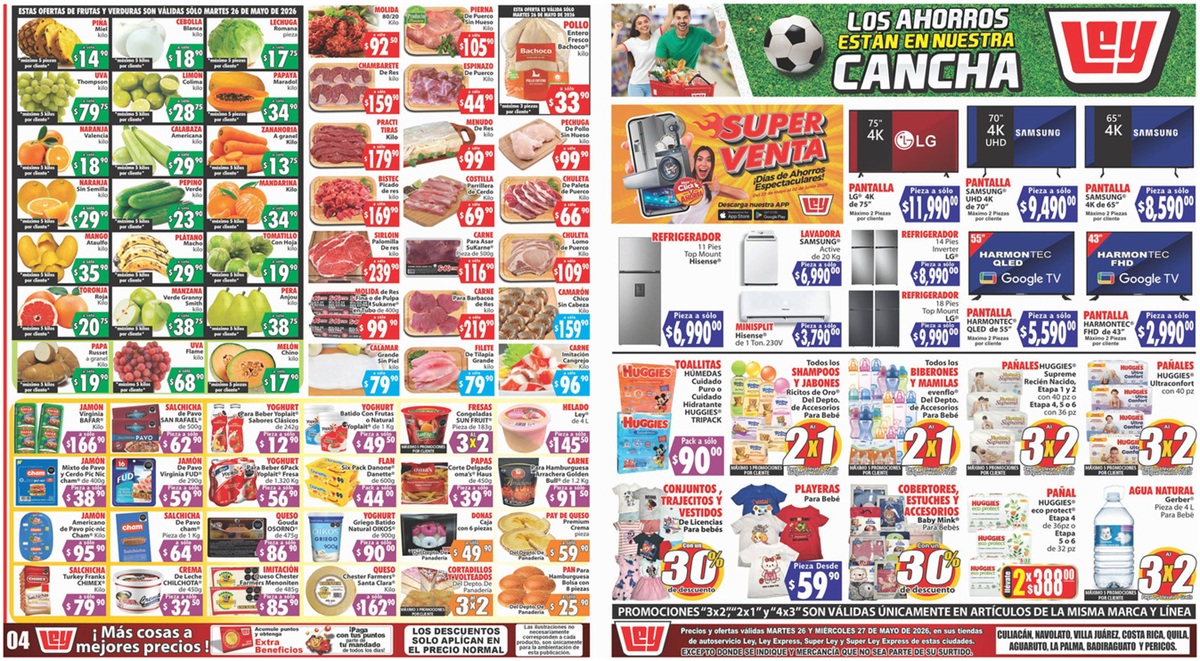 Ofertas de Casa Ley este 26 y 27 de mayo