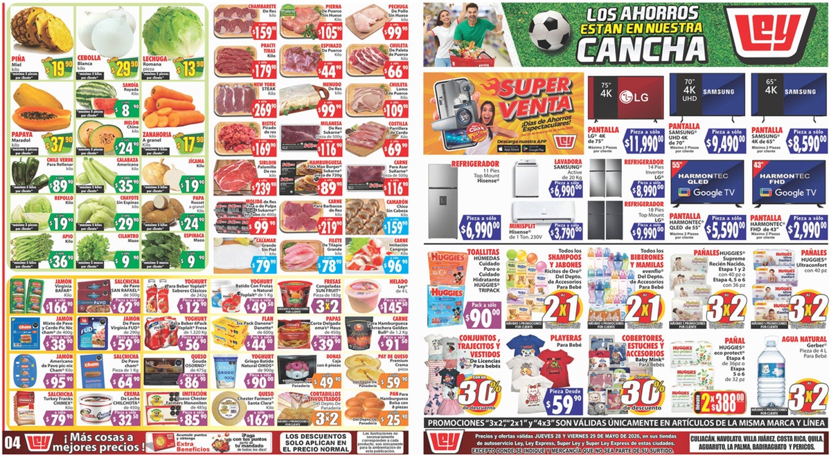 Ofertas de Casa Ley para el 28 y 29 de mayo