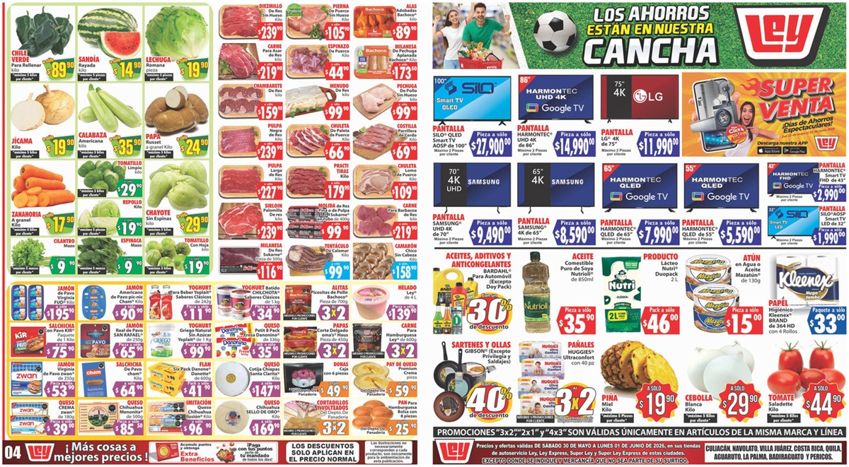 Ofertas de Casa Ley del 30 de mayo al 1 de junio