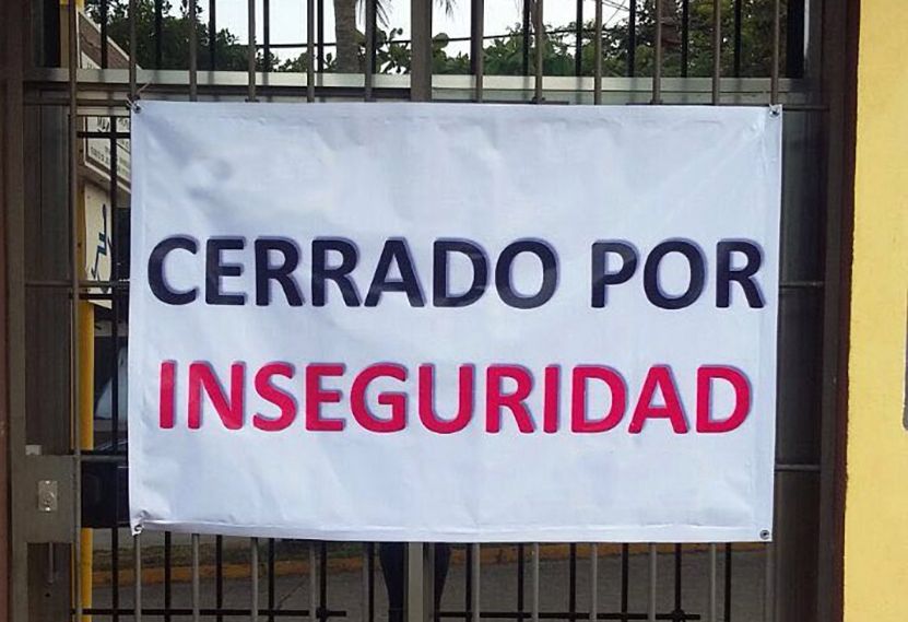 Negocio de Mazatlán cerrado por inseguridad