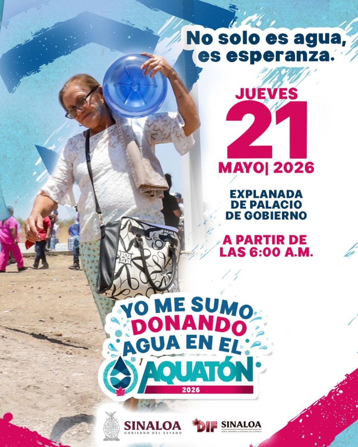 Colecta de agua embotellada en el Aquatón