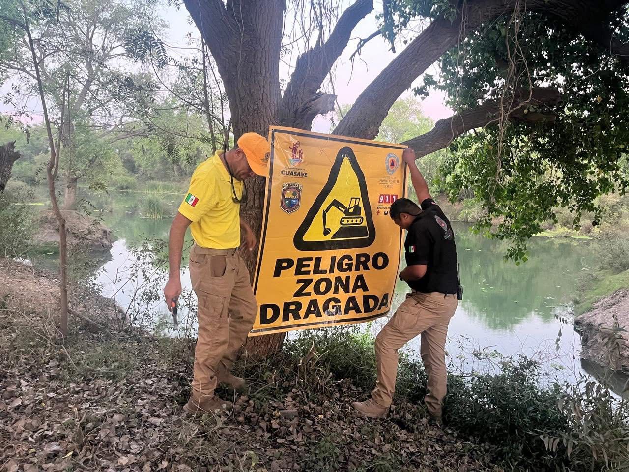Colocan señalamientos preventivos en el río Sinaloa