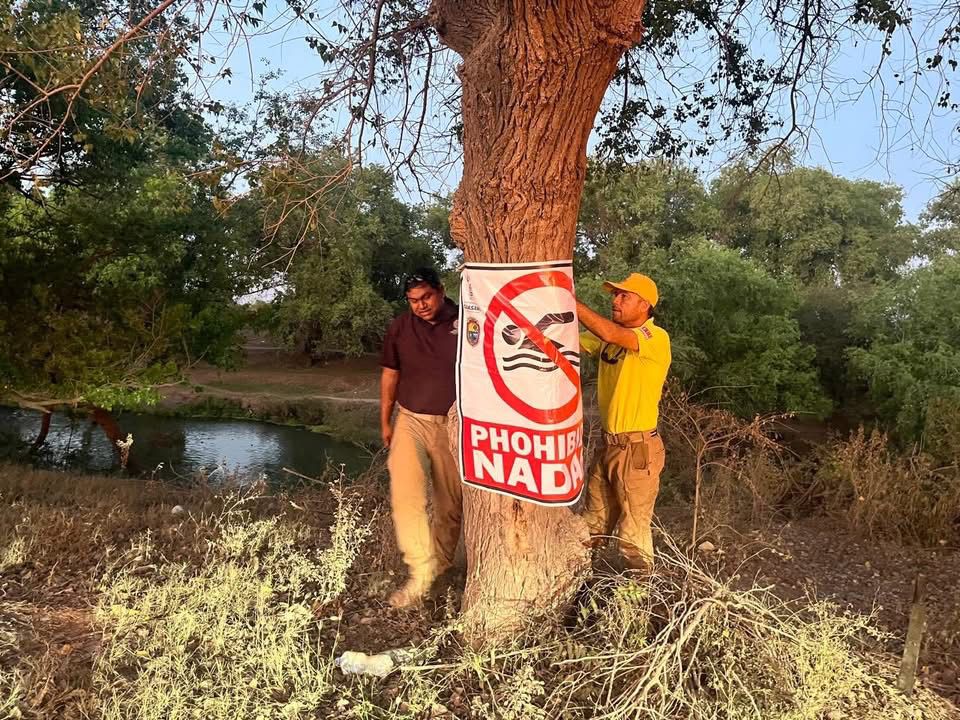Colocan señalamientos preventivos en el río Sinaloa