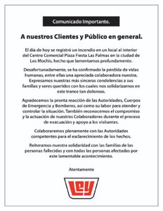 Comunicado de Casa Ley