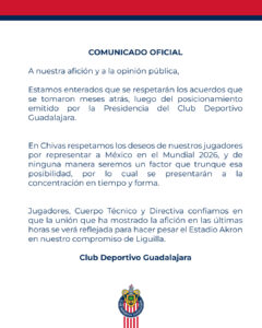 Comunicado de Club Chivas