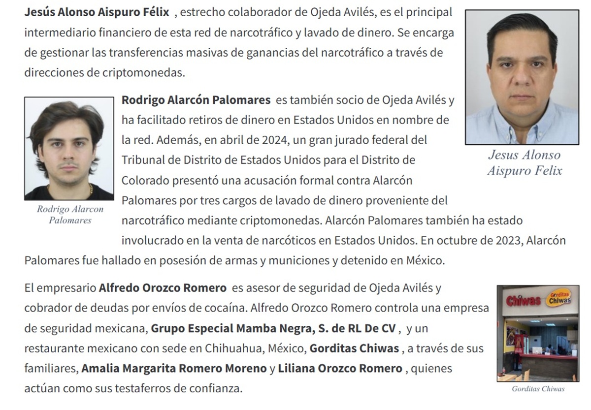 Sancionados por el Departamento del Tesoro