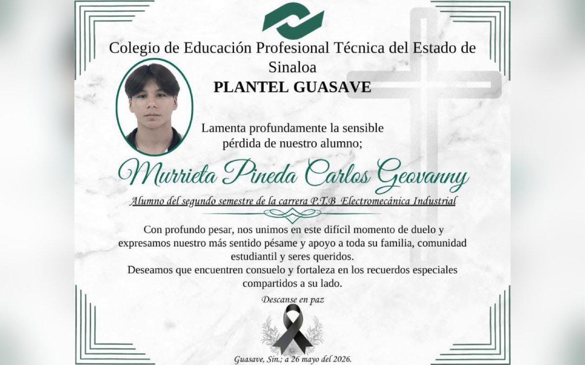 Esquela para Carlos Geovanny
