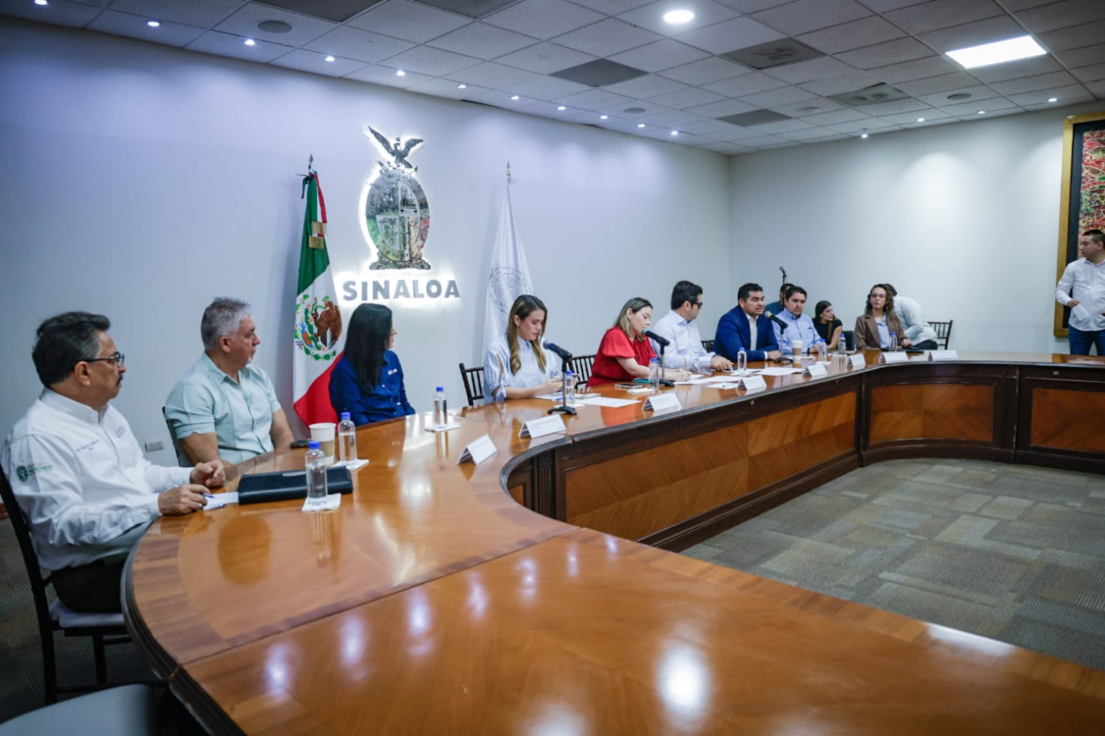 Conferencia de prensa para la presentación de obras del malecón del Río Culiacán, encabezada por la Gobernadora, Yeraldine Bonilla Valverde