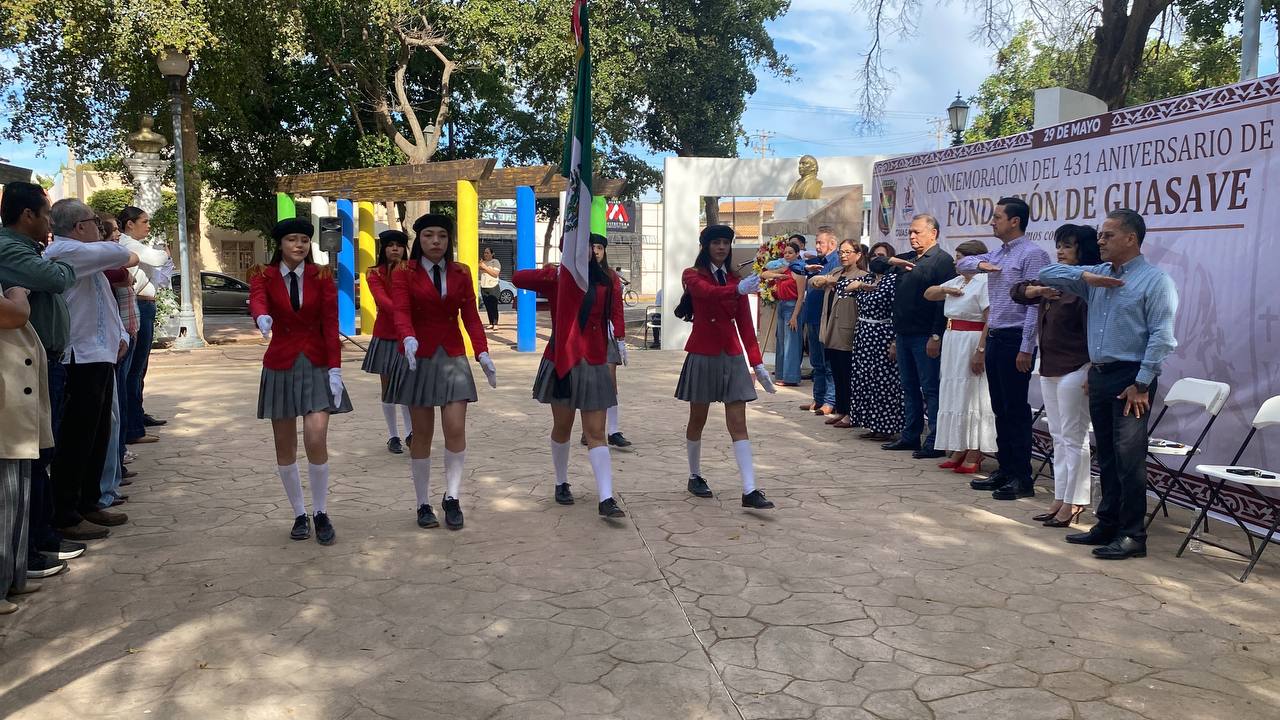 Autoridades municipales conmemoraron el 431 aniversario de la Fundación de Guasave