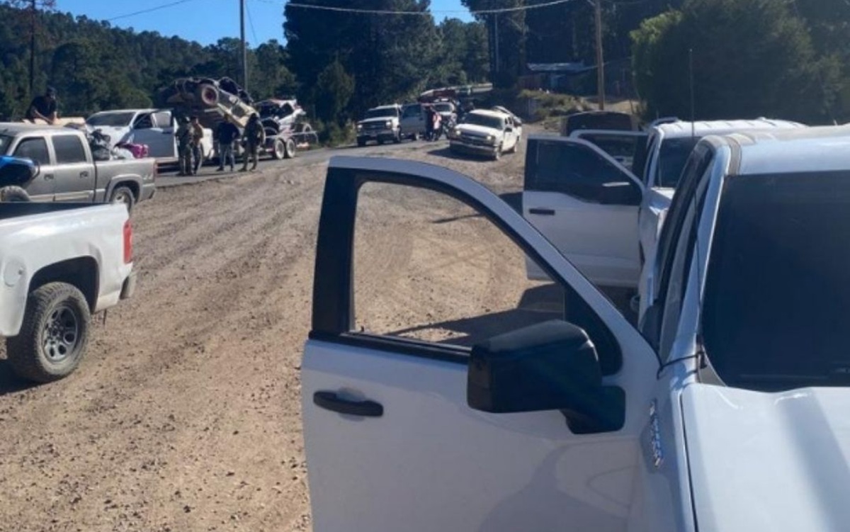 Convoy de familias desplazadas de El Durazno, Durango